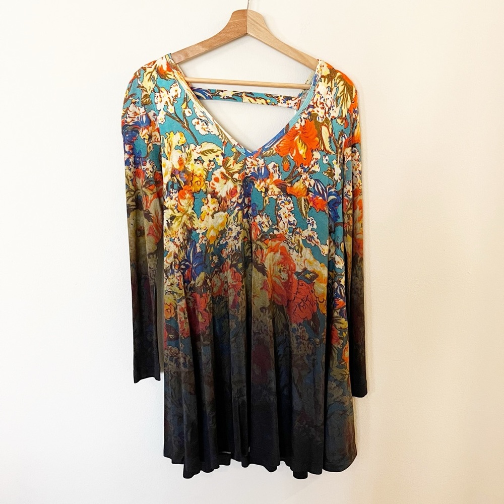 Free People Floral Ombré Tunic Dress